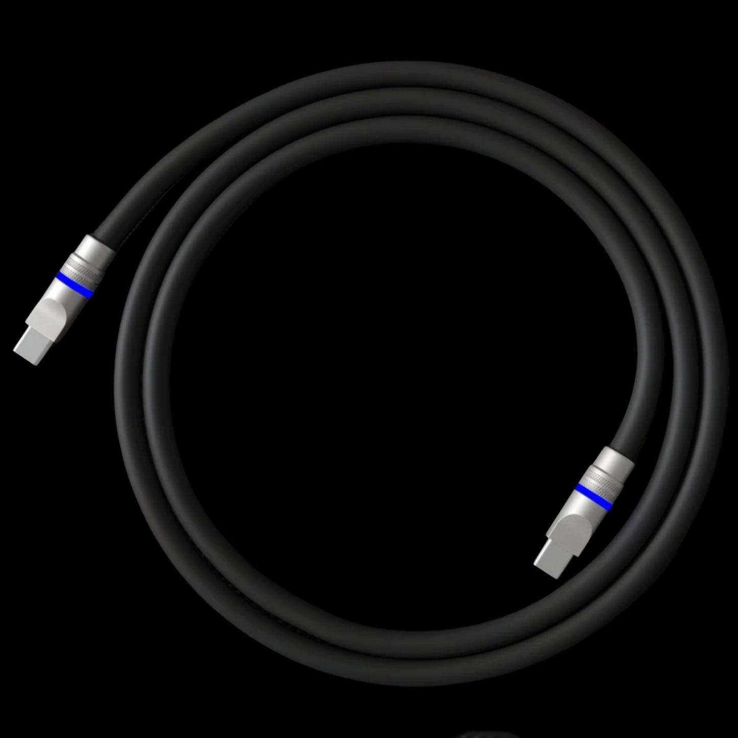 luminescent silicone data cable.