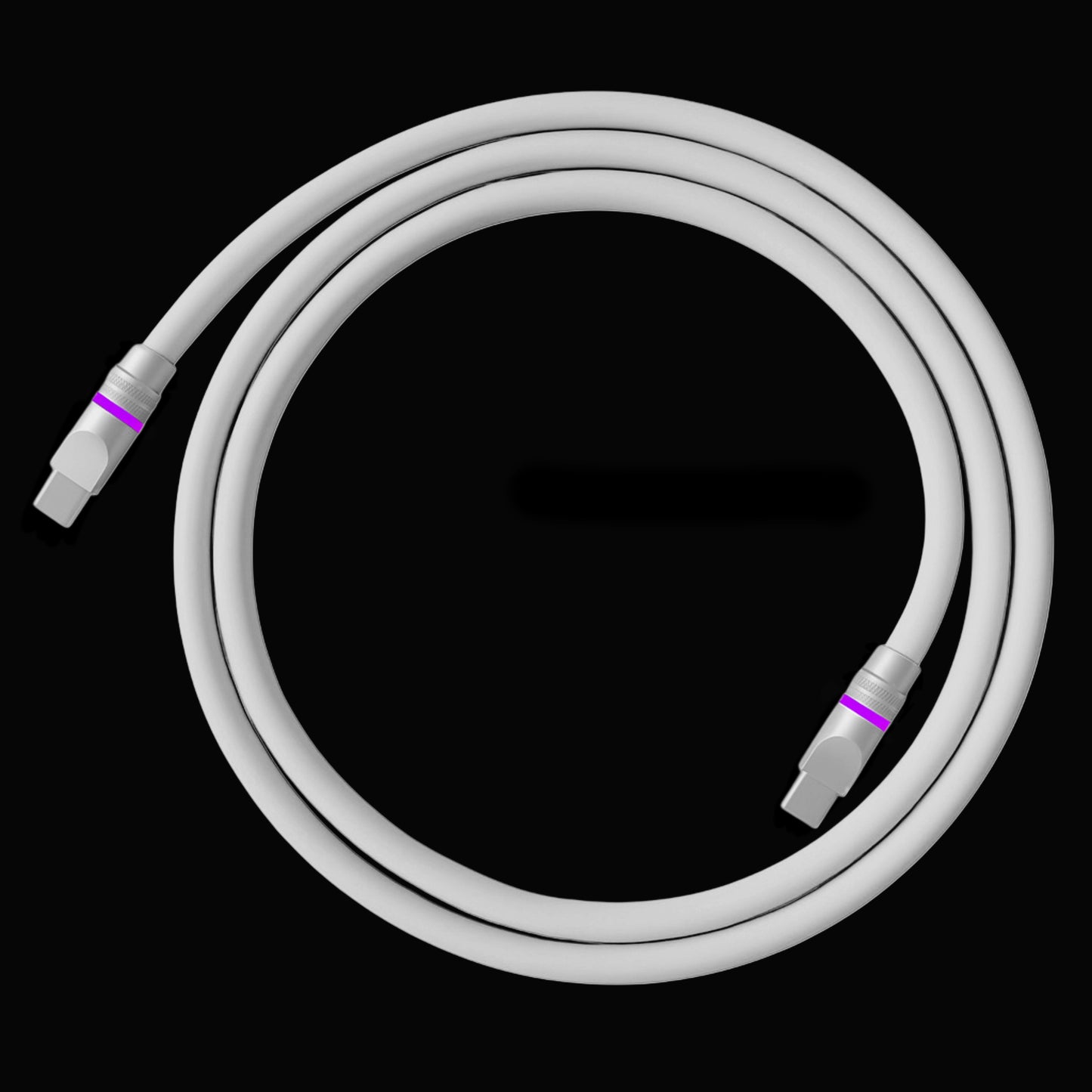 luminescent silicone data cable.