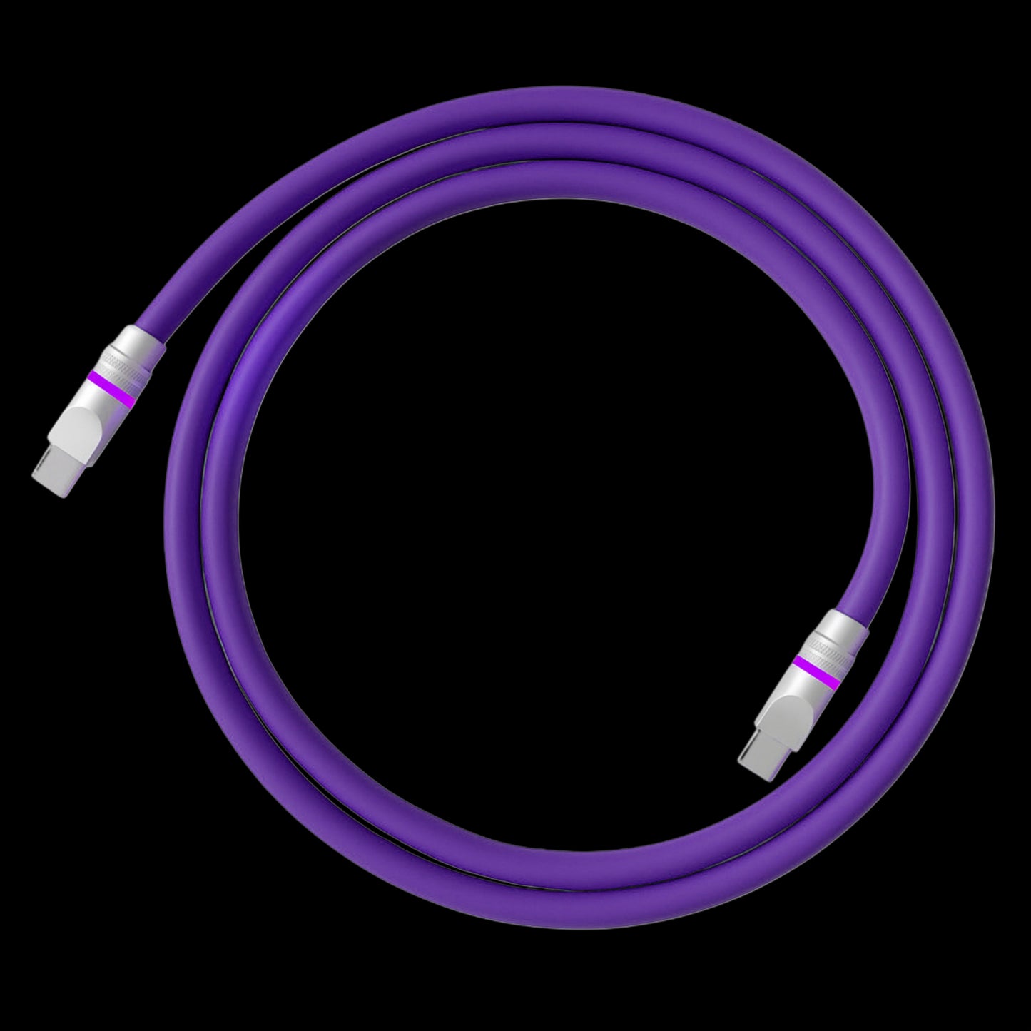 luminescent silicone data cable.