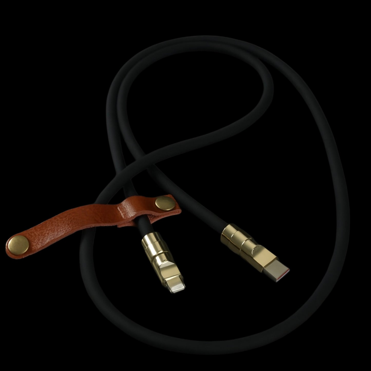 Chrome silicone data cable.