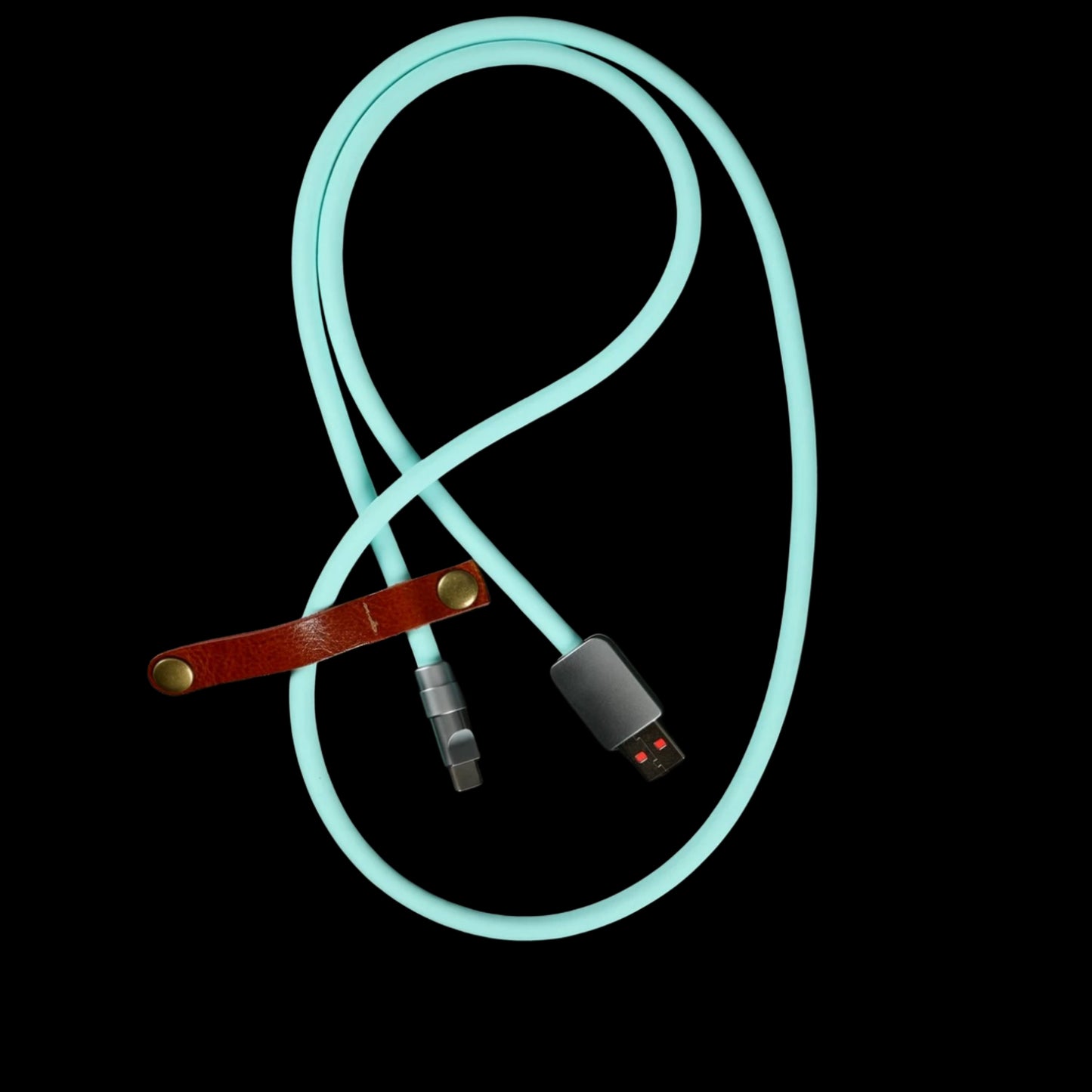 Chrome silicone data cable.