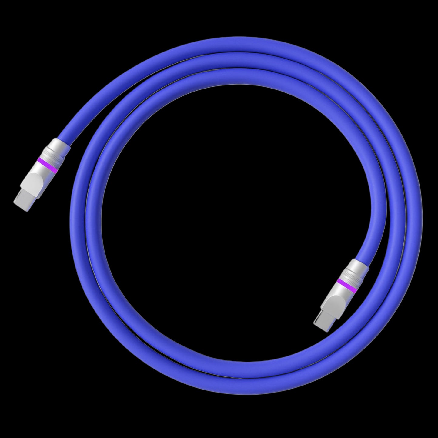luminescent silicone data cable.