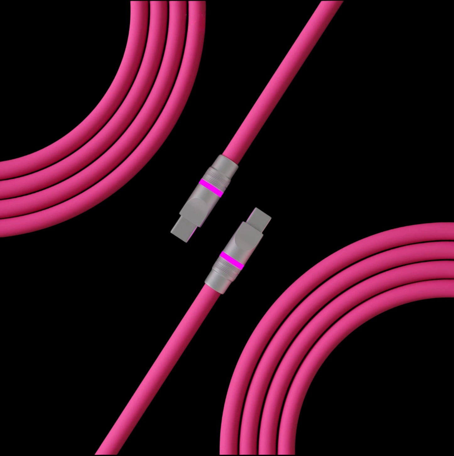 luminescent silicone data cable.