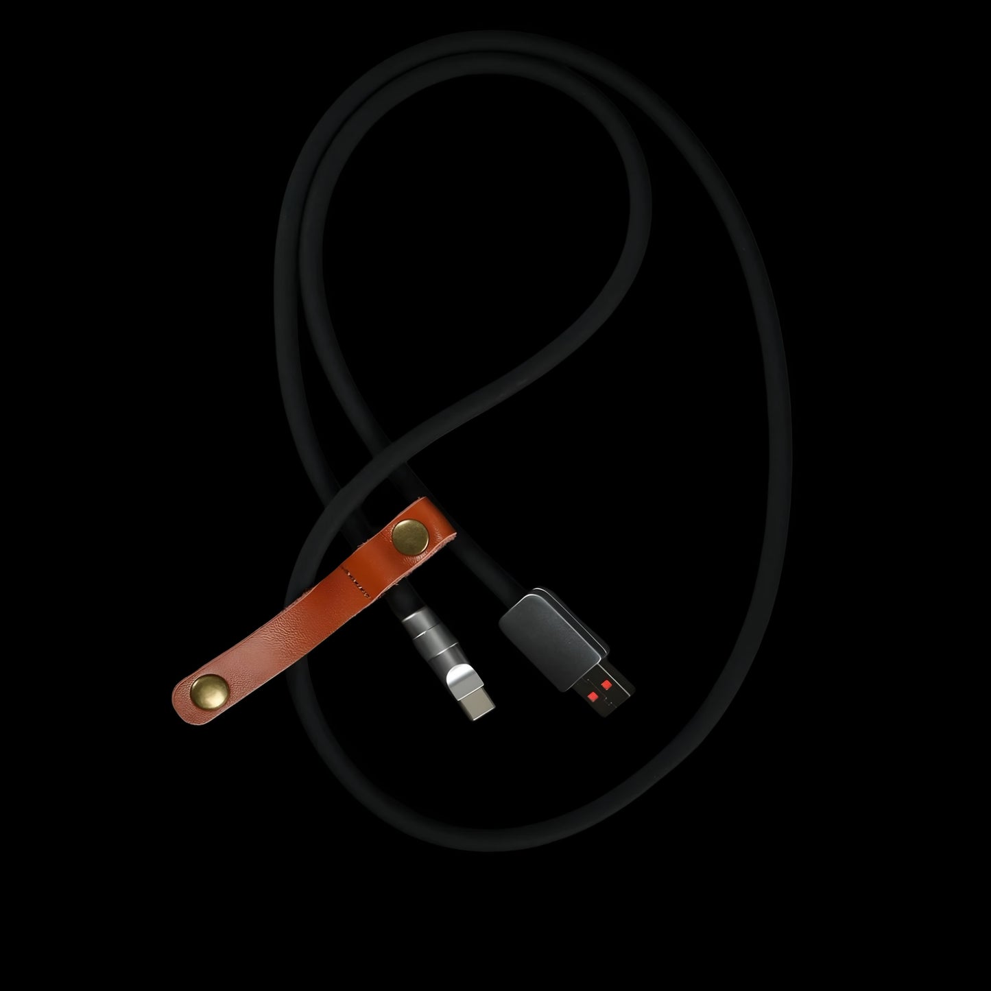 Chrome silicone data cable.