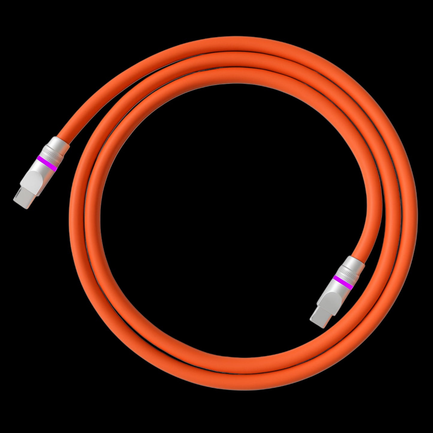 luminescent silicone data cable.