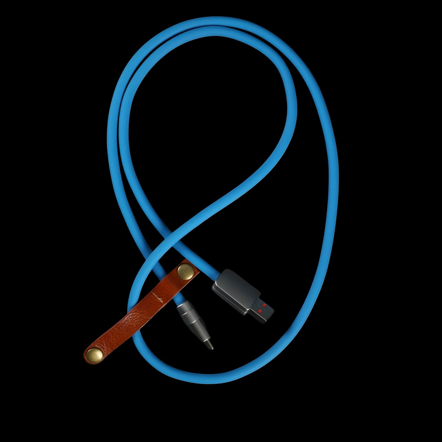 Chrome silicone data cable.