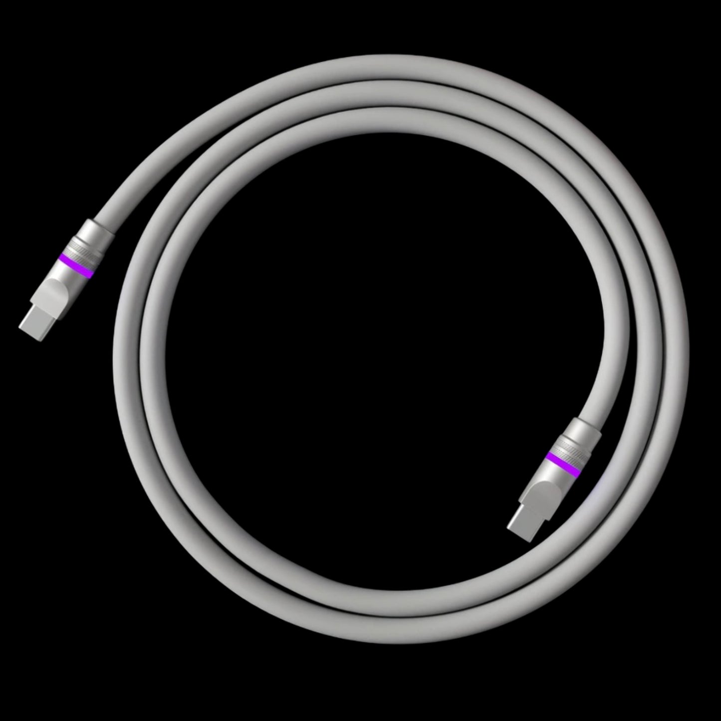 luminescent silicone data cable.