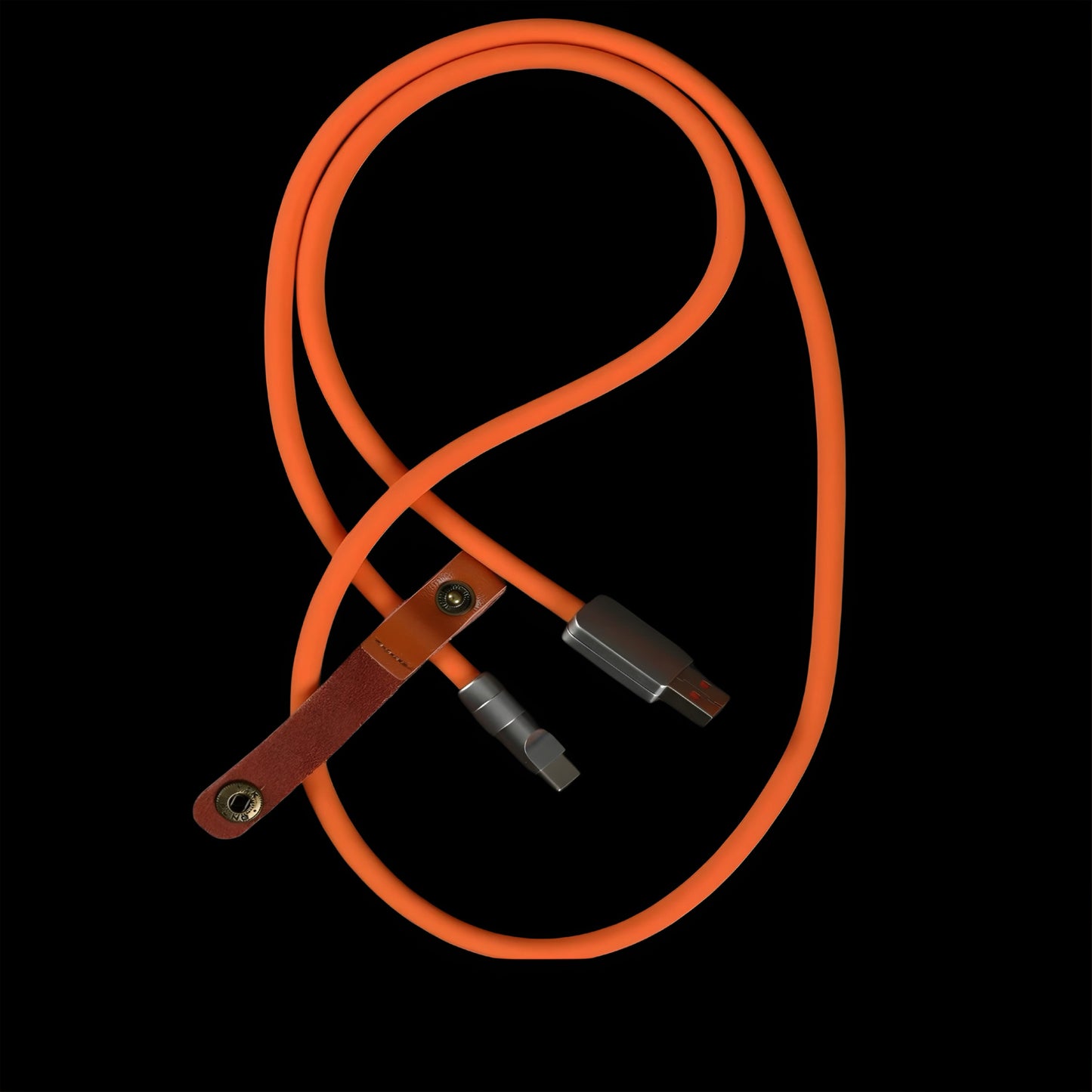 Chrome silicone data cable.