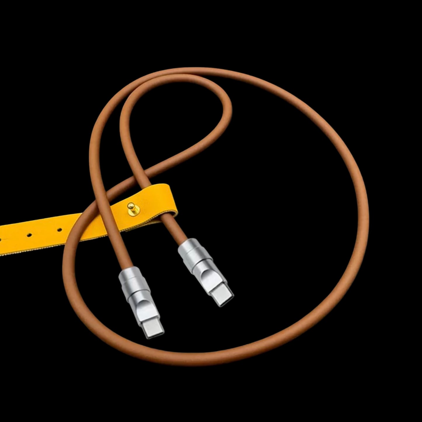 Chrome silicone data cable.