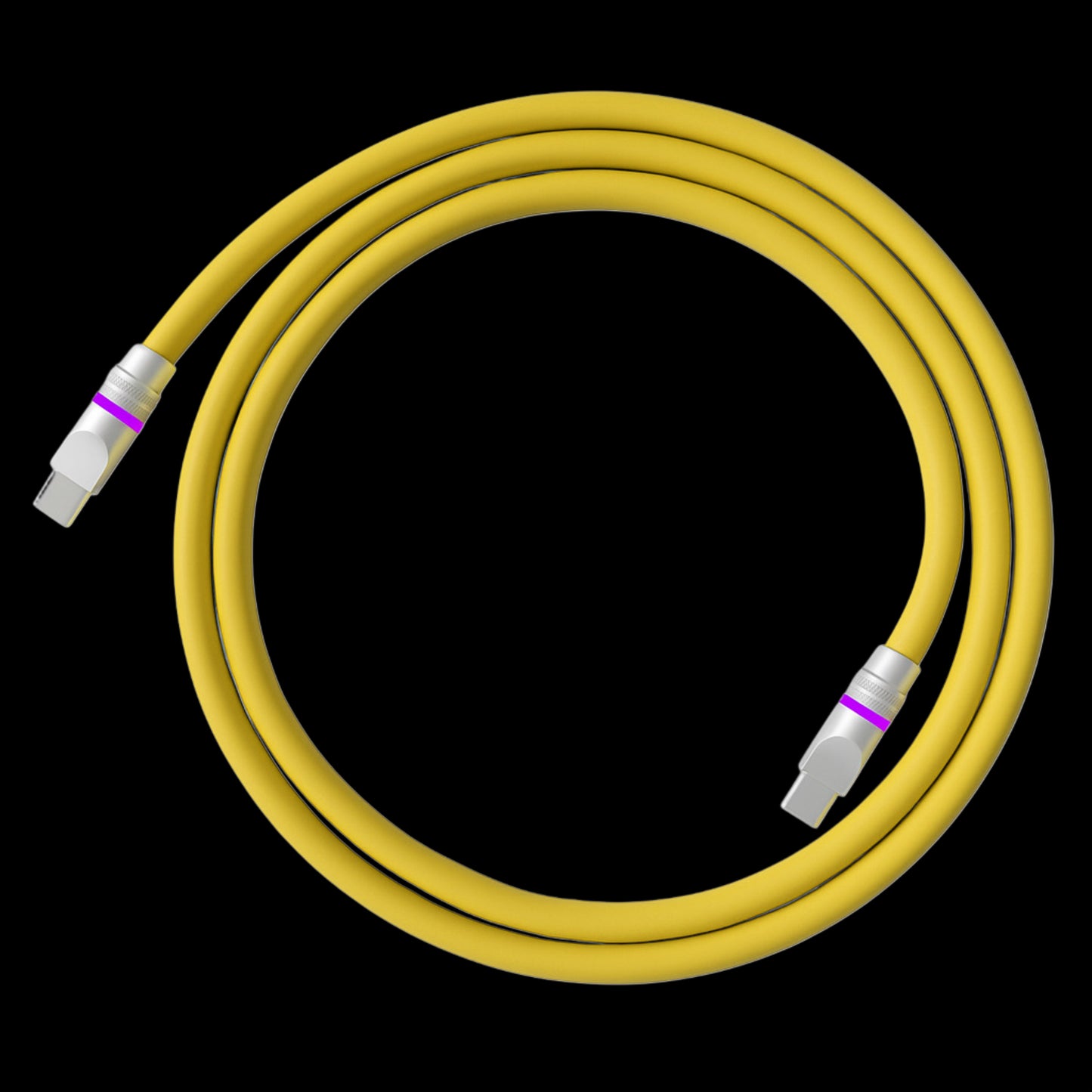 luminescent silicone data cable.