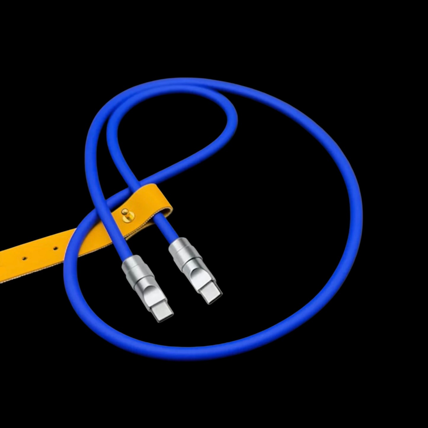 Chrome silicone data cable.