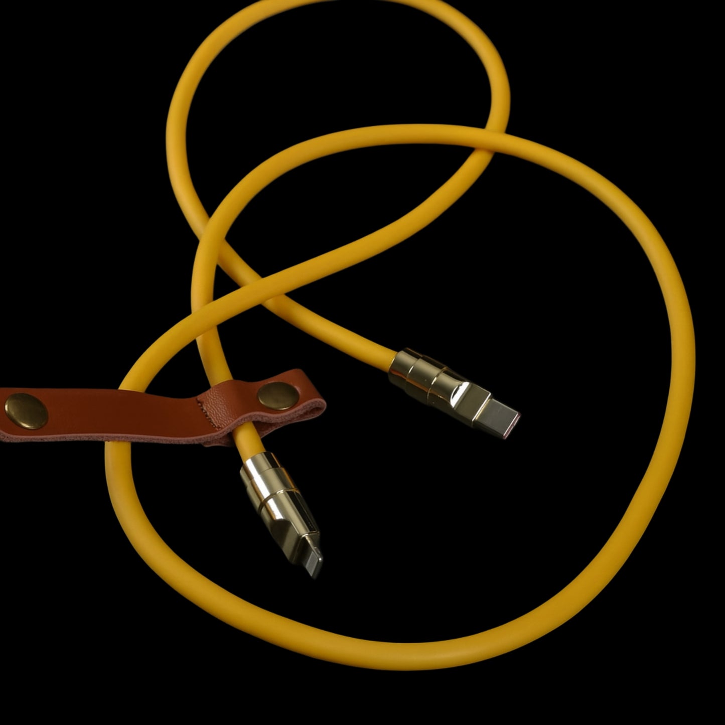 Chrome silicone data cable.