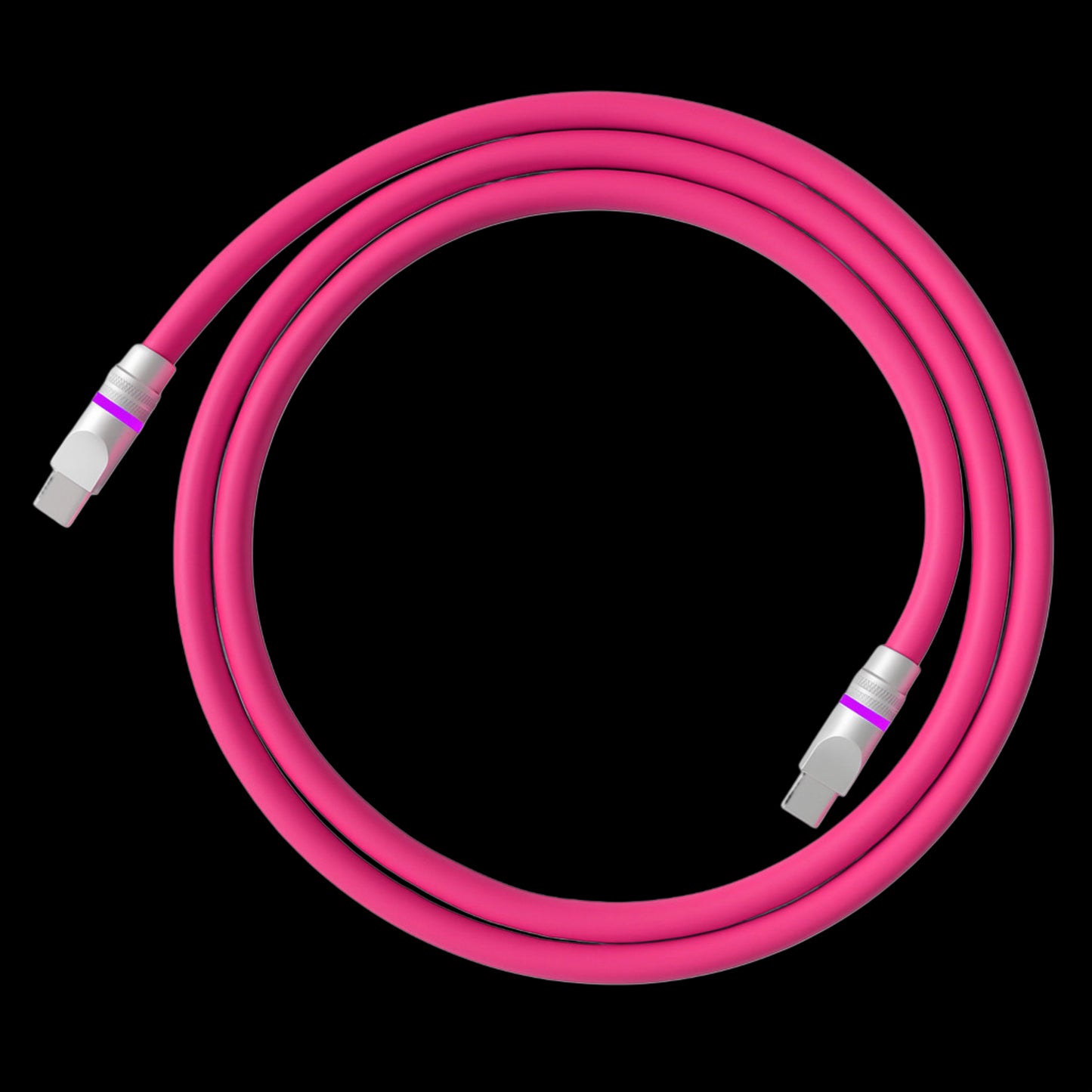luminescent silicone data cable.