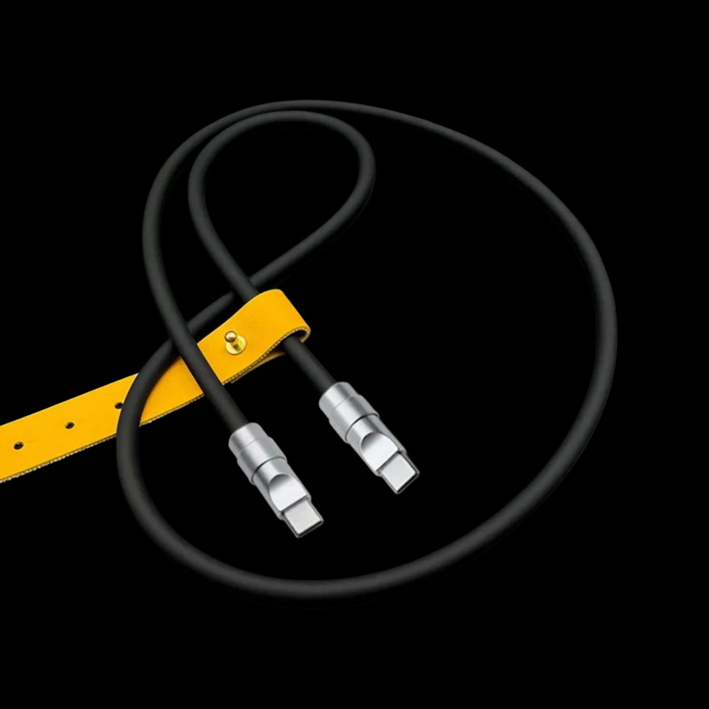 Chrome silicone data cable.