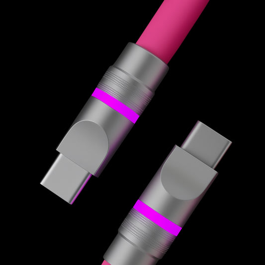 luminescent silicone data cable.