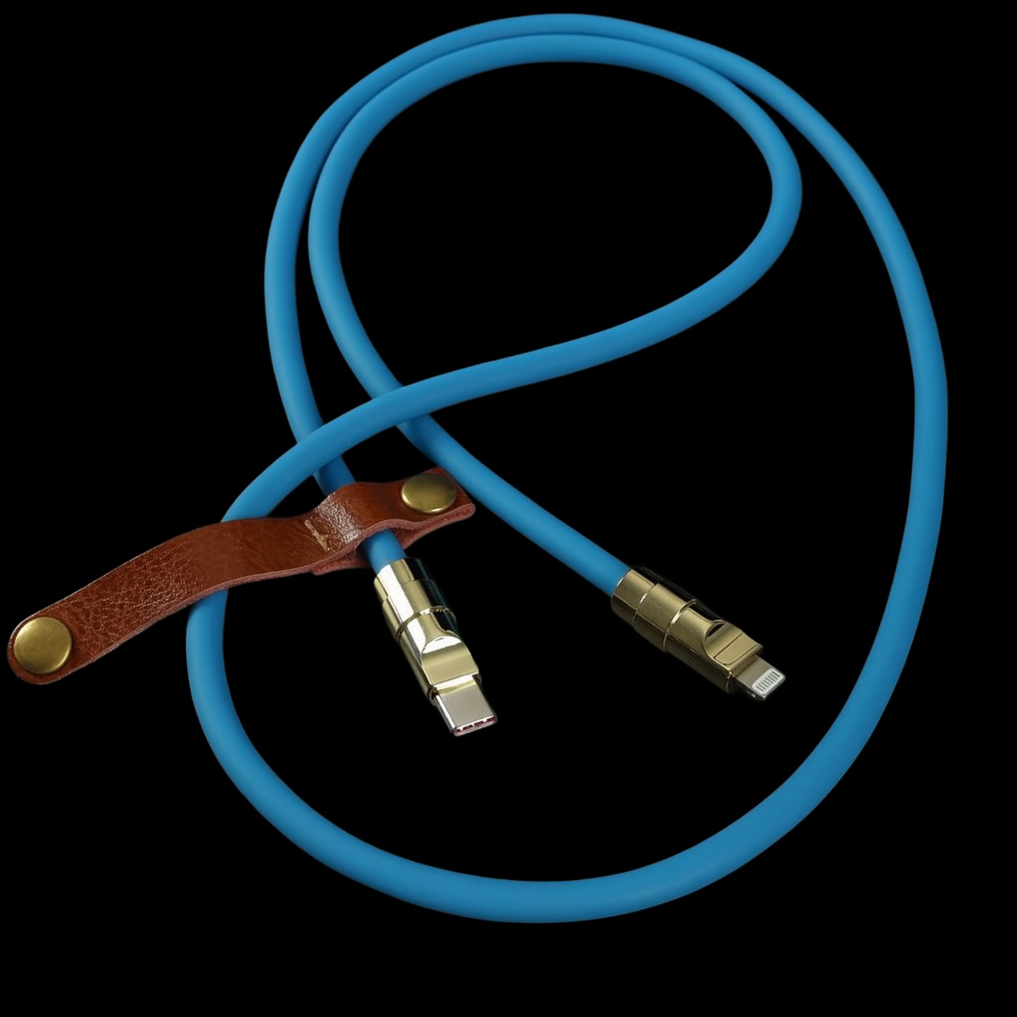 Chrome silicone data cable.
