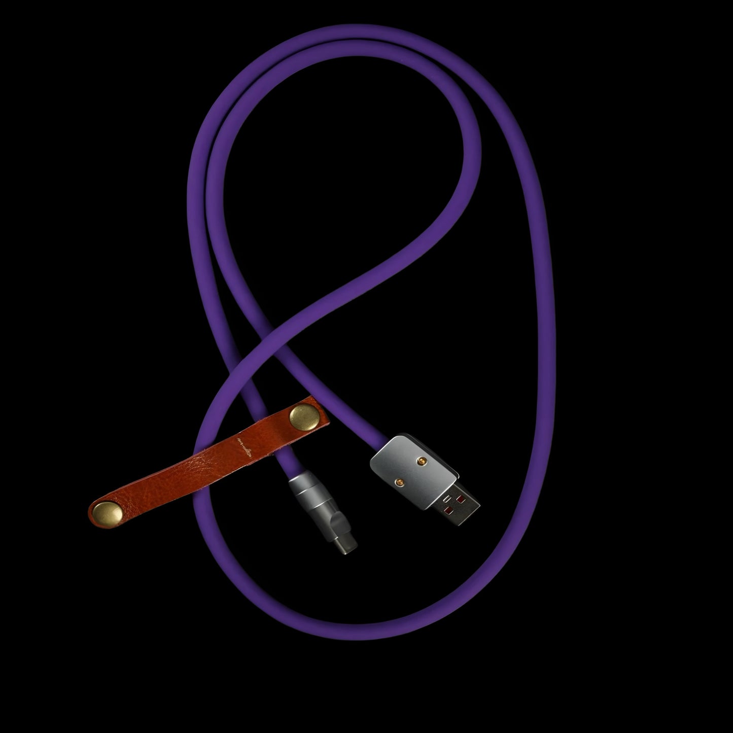 Chrome silicone data cable.